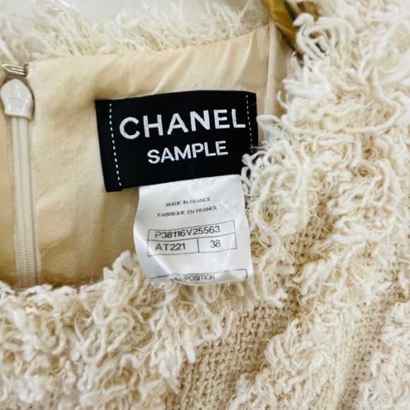 CHANEL Mini Dress {38} Sample Cream Neutral - Picture 2 of 8